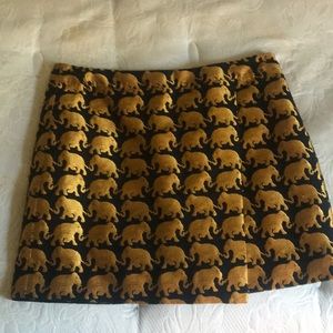 J. Crew metallic elephant skirt, size 10
